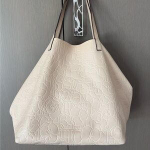 Carolina Herrera MATRYOSHKA Cream Floral Embossed Bag